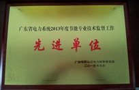 廣東省電力系統2013年度節能專業技術監督工作先進單位